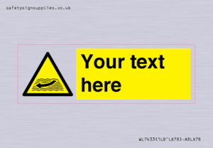 Custom Warning strong river flows